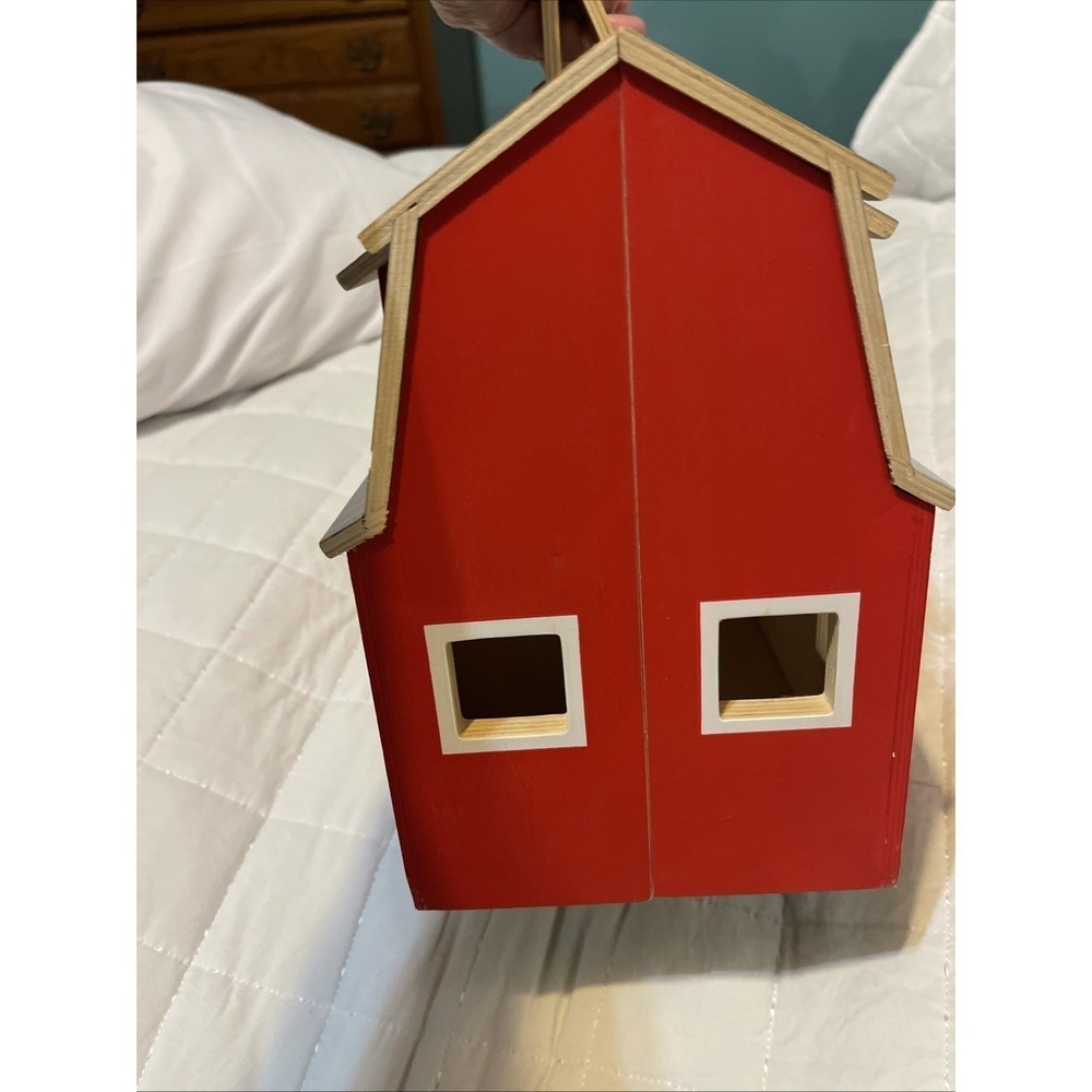 Melissa & Doug (3700) Fold and Go 2 Stories Wooden Barn 13.5 L X 10.5 H X 7.5 W - Picture 10 of 13